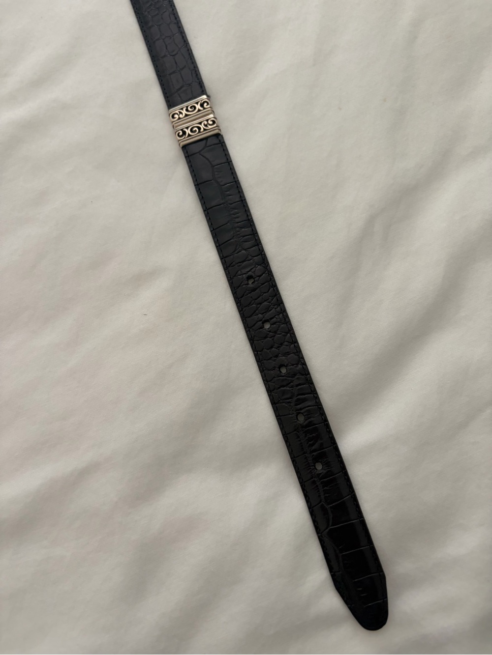 Brighton Belt 43100 Sz M/30 Brown Black Leather Reversible Silver - Picture 5 of 11